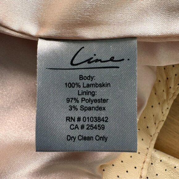 Line the Label 100% Lambskin Leather Biker Style Jacket - Picture 12 of 13